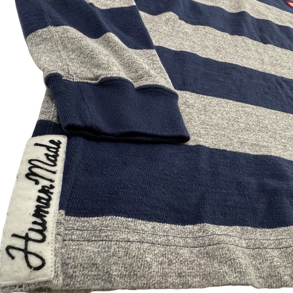 HUMAN MADE (Nigo) Size XL Rugby Style Polo Long Sleeve Shirt (Retail $200+) - Picture 3 of 4